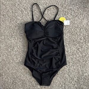 Motherhood Maternity Bounceback Sz Small black Swimsuit.